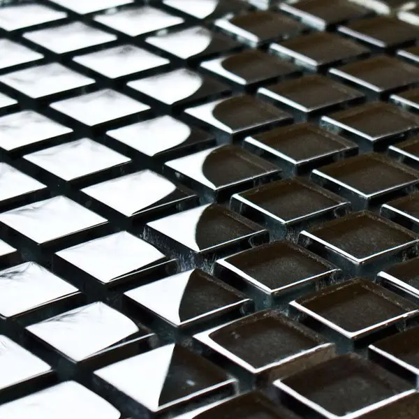 Graphite glass mosaic tiles