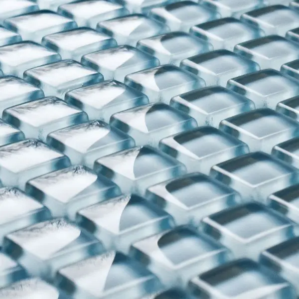 Ice Blue glass mosaic tiles