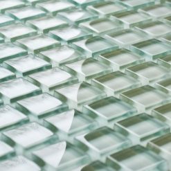 Ice White glass mosaic tiles