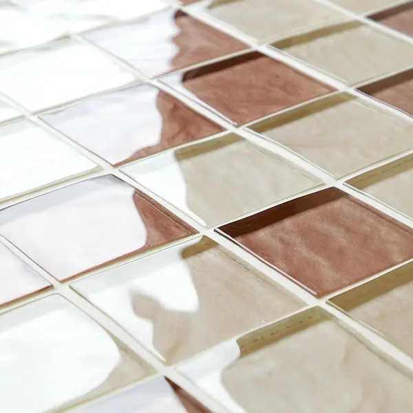 Mixed browns impressions glass mosaic tiles