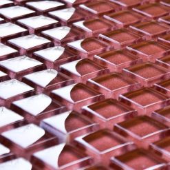 Red Copper glass mosaic tiles