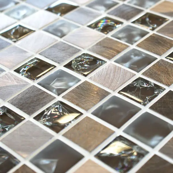 Sparkle Metal Brown Mosaic Tiles