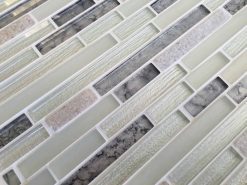 Calctie white mosaic brick tiles