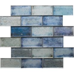 Andromeda Blue Glass Brick Tiles