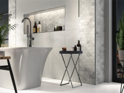 Pantheon White Marble Tiles Bathroom