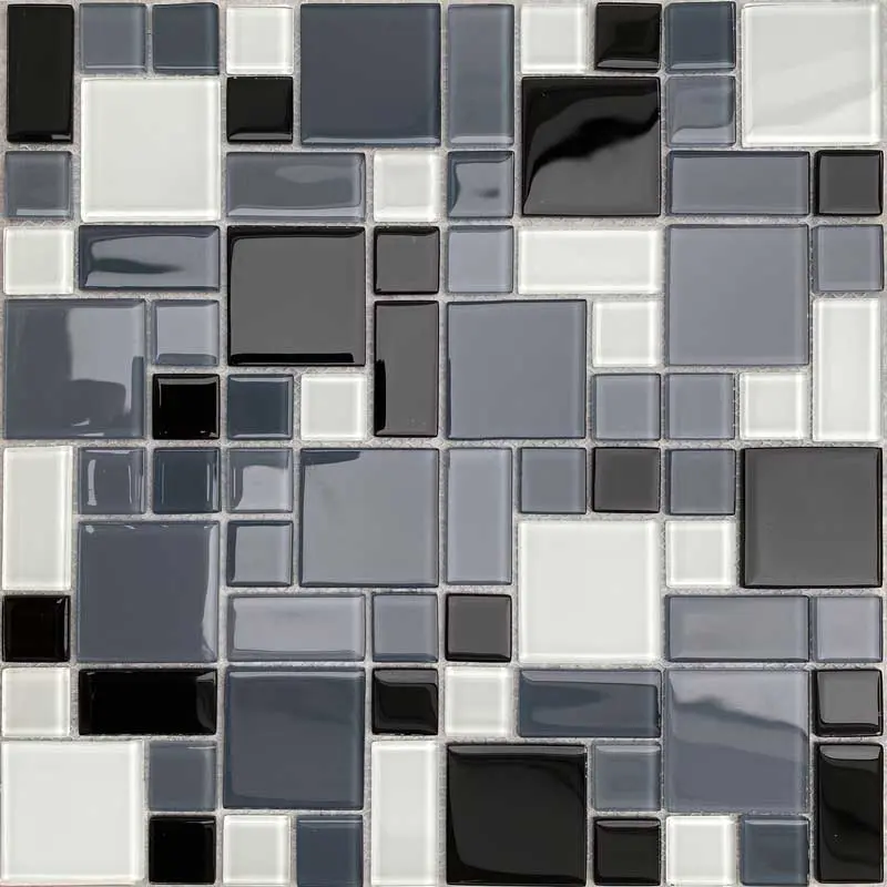 Aquatica Black and White Modular Mosaic