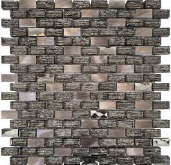 Elegance Black mosaic brick tiles