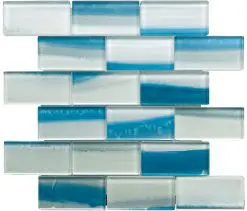 Dune Blue Glass Brick Tiles