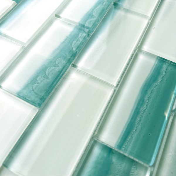 Dune Green Glass Brick Tiles